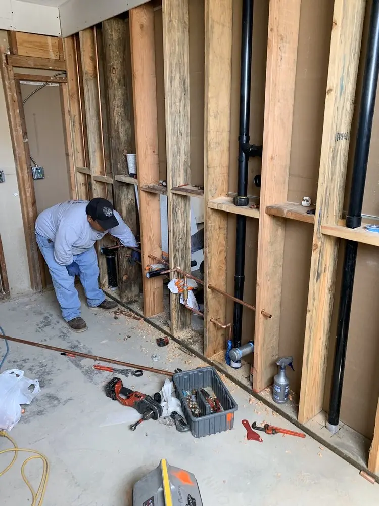 Commercial rough-in plumbing for Gas Line Repair in Mann